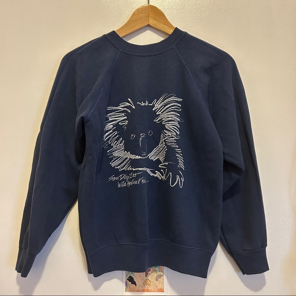 80s vintage San Diego Zoo koala Hanes sweatshirt in navy